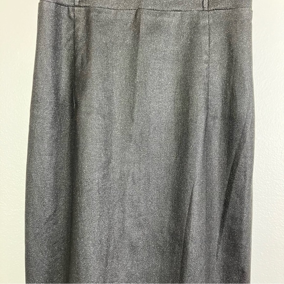 SOLD Collectif Black Glitter Maxi Prom Dress - Leather Look Mermaid Gown XS - Picture 12 of 16